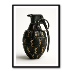 Saint Laurent Fashion Inspired Grenade Wall Art  